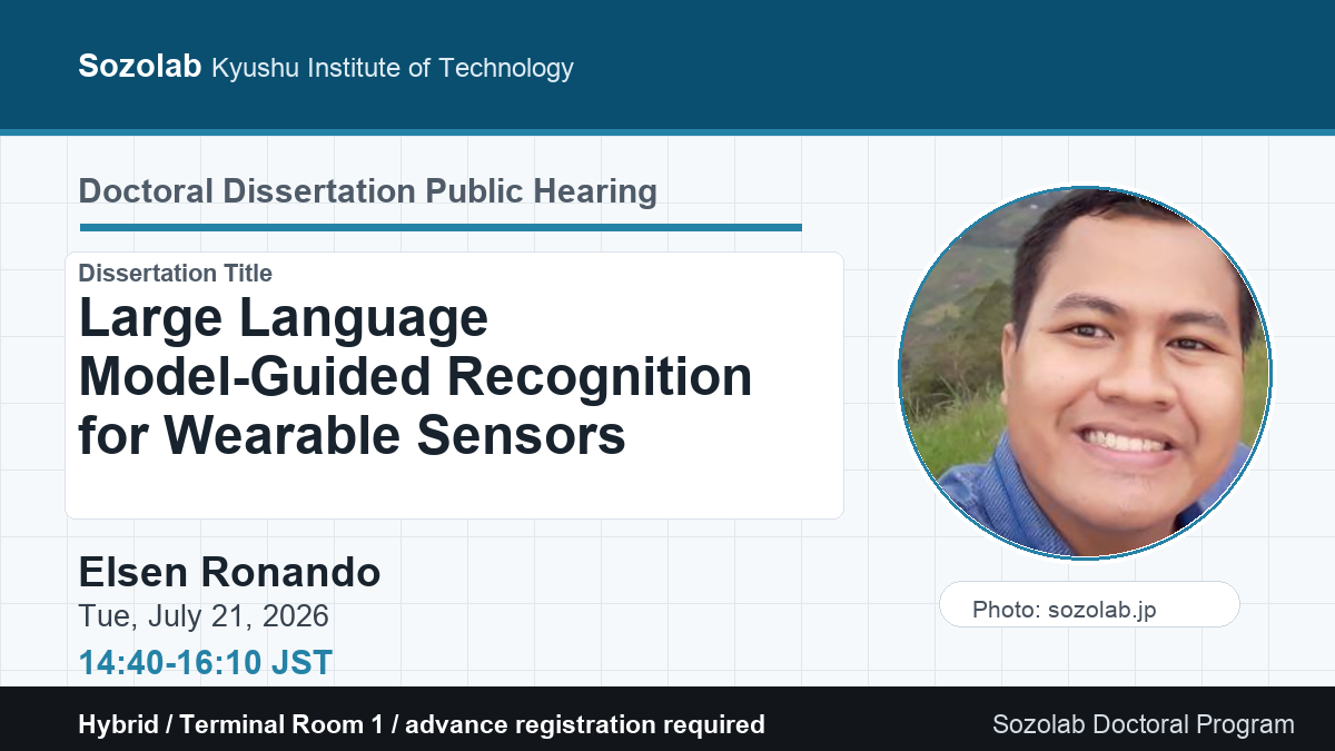 Sozolab Doctoral Dissertation Public Hearing (Elsen Ronando)